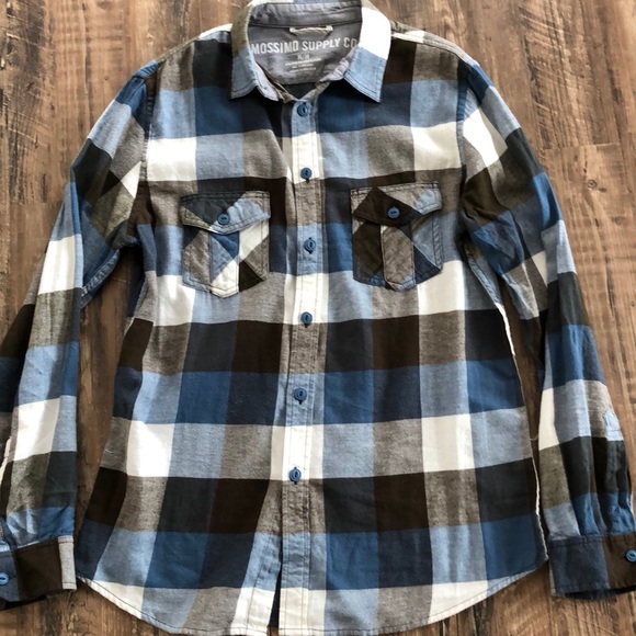 Mossimo Supply Co long sleeve plaid top - Picture 2 of 10
